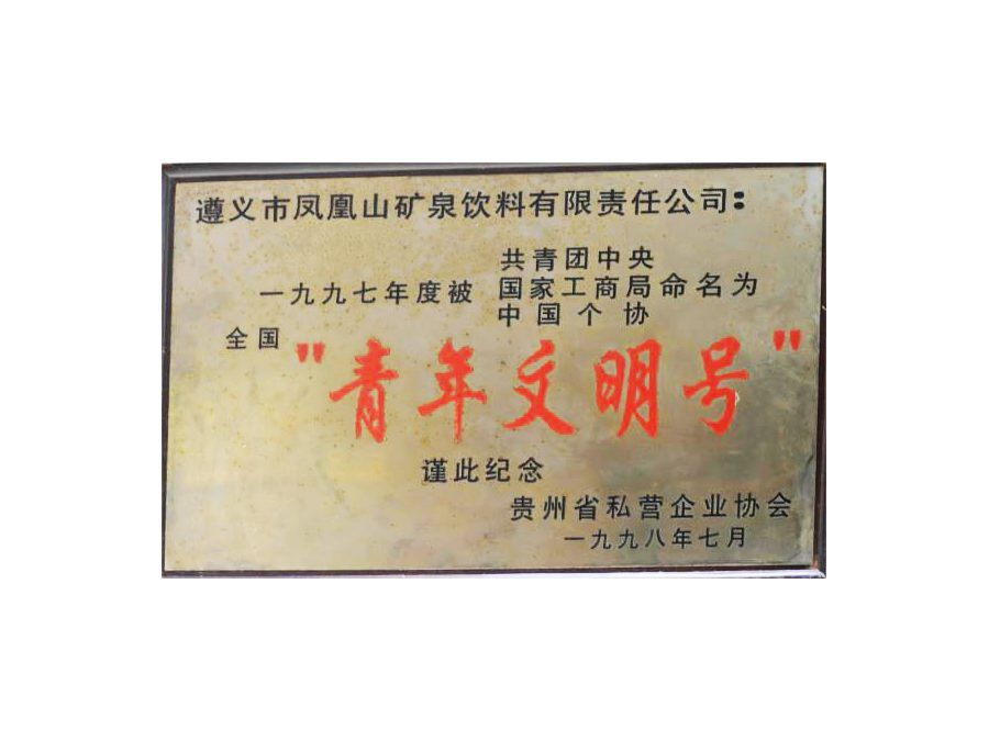 凤凰山冰泉荣誉证书 19